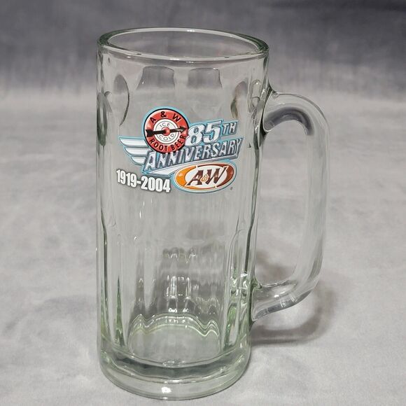 A&W Root Beer 85th Anniversary "1919-2004" Thick Glass - Picture 1 of 5